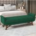 Puff Recamier Decorativo com Pés em Madeira 160 cm Itália P05 Veludo Verde - Lyam