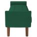 Puff Recamier Decorativo com Pés em Madeira 160 cm Itália P05 Veludo Verde - Lyam