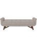 Puff Recamier Decorativo com Pés em Madeira 195 cm Itália P05 Linho Bege Claro - Lyam Decor