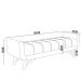 Puff Recamier Decorativo com Pés em Madeira 195 cm Itália P05 Linho Bege Claro - Lyam Decor
