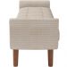 Puff Recamier Decorativo com Pés em Madeira 195 cm Itália P05 Linho Creme - Lyam Decor