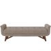 Puff Recamier Decorativo com Pés em Madeira 195 cm Itália P05 Veludo Bege - Lyam Decor