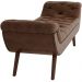 Puff Recamier Decorativo com Tachas 140 cm Santorini P05 Corino Marrom - Lyam Decor