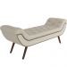 Puff Recamier Decorativo com Tachas 140 cm Santorini P05 Facto Dunas Pérola - Lyam Decor