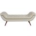 Puff Recamier Decorativo com Tachas 140 cm Santorini P05 Facto Dunas Pérola - Lyam Decor