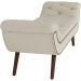 Puff Recamier Decorativo com Tachas 140 cm Santorini P05 Facto Dunas Pérola - Lyam Decor