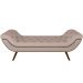Puff Recamier Decorativo com Tachas 140 cm Santorini P05 Linho Bege - Lyam Decor
