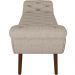 Puff Recamier Decorativo com Tachas 140 cm Santorini P05 Linho Bege Claro - Lyam Decor