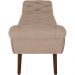 Puff Recamier Decorativo com Tachas 140 cm Santorini P05 Veludo Bege - Lyam Decor