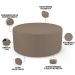 Puff Redondo Orgânico para Living 90cm Lola W01 Bouclê Bege - Lyam Decor