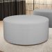 Puff Redondo Orgânico para Living 90cm Lola W01 Bouclê Cinza - Lyam Decor