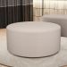 Puff Redondo Orgânico para Living 90cm Lola W01 Bouclê Creme - Lyam Decor