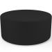 Puff Redondo Orgânico para Living 90cm Lola W01 Bouclê Preto - Lyam Decor