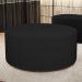 Puff Redondo Orgânico para Living 90cm Lola W01 Bouclê Preto - Lyam Decor