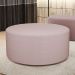Puff Redondo Orgânico para Living 90cm Lola W01 Bouclê Rosê - Lyam Decor