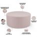 Puff Redondo Orgânico para Living 90cm Lola W01 Bouclê Rosê - Lyam Decor
