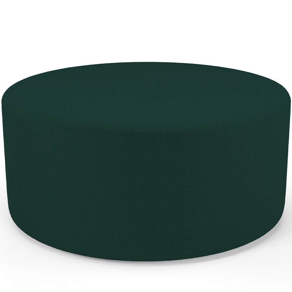 Puff Redondo Orgânico para Living 90cm Lola W01 Bouclê Verde - Lyam Decor