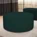 Puff Redondo Orgânico para Living 90cm Lola W01 Bouclê Verde - Lyam Decor
