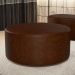 Puff Redondo Orgânico para Living 90cm Lola W01 Couríssimo Marrom - Lyam Decor