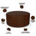 Puff Redondo Orgânico para Living 90cm Lola W01 Couríssimo Marrom - Lyam Decor