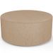 Puff Redondo Orgânico para Living 90cm Lola W01 Linho Bege Escuro - Lyam Decor