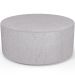 Puff Redondo Orgânico para Living 90cm Lola W01 Linho Cinza - Lyam Decor