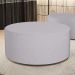 Puff Redondo Orgânico para Living 90cm Lola W01 Linho Cinza - Lyam Decor