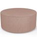 Puff Redondo Orgânico para Living 90cm Lola W01 Linho Rosê - Lyam Decor
