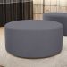 Puff Redondo Orgânico para Living 90cm Lola W01 Suede Cinza - Lyam Decor