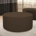 Puff Redondo Orgânico para Living 90cm Lola W01 Suede Marrom - Lyam Decor