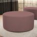 Puff Redondo Orgânico para Living 90cm Lola W01 Suede Rosê - Lyam Decor