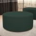 Puff Redondo Orgânico para Living 90cm Lola W01 Suede Verde Musgo - Lyam Decor