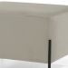 Puff Retangular Decorativo Status 60x45 D02 Pés de Aço Veludo Bege C-309 - Lyam Decor