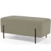 Puff Retangular Decorativo Status 90x45 D02 Pés de Aço Veludo Bege C-309 - Lyam Decor