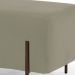 Puff Retangular Decorativo Status 90x45 D02 Pés de Aço Veludo Bege C-309 - Lyam Decor