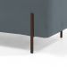 Puff Retangular Decorativo Status 90x45 D02 Pés de Aço Veludo Cinza C-317 - Lyam Decor