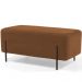 Puff Retangular Decorativo Status 90x45 D02 Pés de Aço Veludo Telha C-262 - Lyam Decor