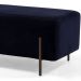 Puff Retangular Decorativo Status D02 Pés de Aço Veludo Azul Marinho C-287 - Lyam Decor