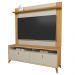 Rack Para Sala Com Painel Para TV 70 Pol 160cm Naomi L05 Tauari Off White Fosco - Lyam Decor