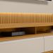 Rack Para Sala Com Painel Para TV 70 Pol LED 180cm Spencer L05 Tauari Off White Fosco - Lyam Decor