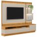 Rack Para Sala Com Painel Para TV 70 Pol LED 238cm Spencer L05 Tauari Off White Fosco - Lyam Decor