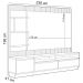 Rack Para Sala Com Painel Para TV 70 Pol LED 238cm Spencer L05 Tauari Off White Fosco - Lyam Decor