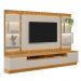 Rack Para Sala Com Painel Para TV 70 Pol LED 297cm Spencer L05 Tauari Off White Fosco - Lyam Decor
