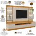 Rack Para Sala Com Painel Para TV 70 Pol LED 297cm Spencer L05 Tauari Off White Fosco - Lyam Decor