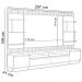 Rack Para Sala Com Painel Para TV 70 Pol LED 297cm Spencer L05 Tauari Off White Fosco - Lyam Decor