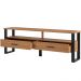 Rack Para Sala De Estar 02 Gavetas 01 Prateleira Olivy D03 180 Cm Freijó Preto Fosco - Lyam Decor