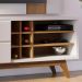 Rack Para Sala Makai com Painel Para TV 70 Pol Lara C04 Off White Matte Freijó - Lyam Decor