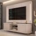 Rack Para Sala Ripado com Painel Para TV 75 Pol Atlantis D05 Off White - Lyam Decor