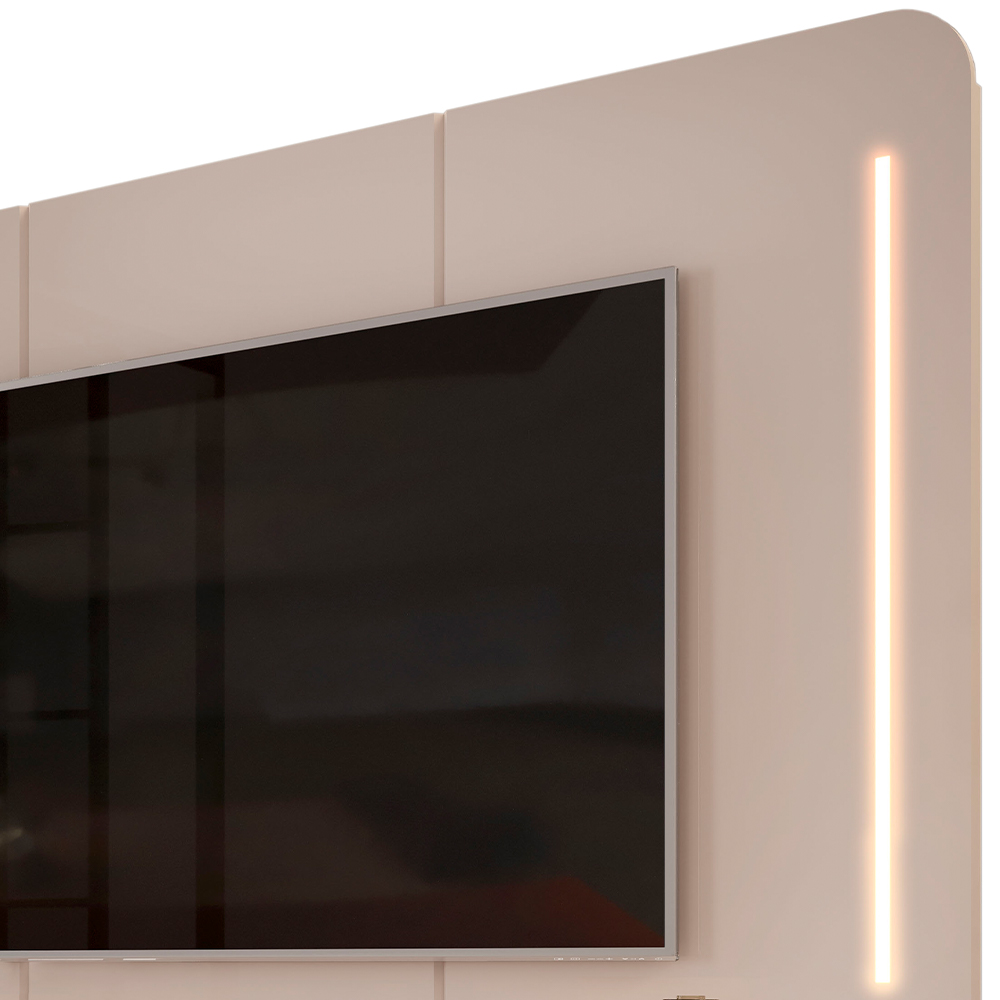 Rack Para Sala Ripado com Painel Para TV 75 Pol Atlantis D05 Off White - Lyam Decor