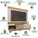 Rack Para Sala Venice com Painel Para TV 75 Pol Cairo C04 Off White Matte Freijó - Lyam Decor